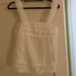 J Crew Linen Fringe top